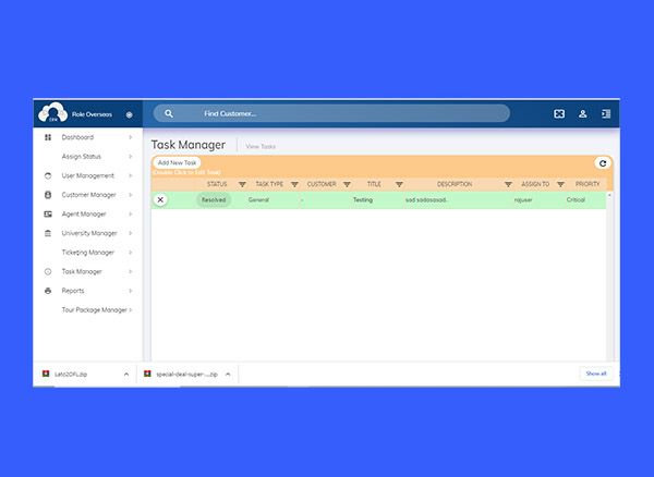 crm clouds TaskManager